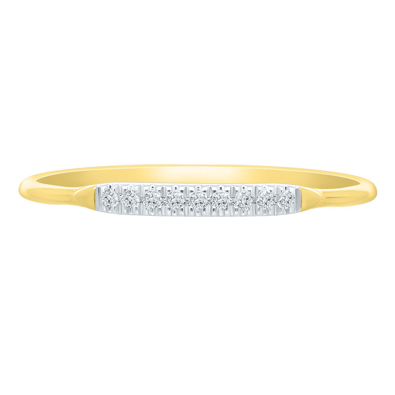Diamond 1/20ctw. Bar Ring in 10k Yellow Gold image number null
